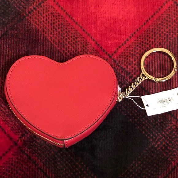 NWT-Kate Spade-SET-Staci Heart Pop Cardholder & Zip Heart Coin Purse/Keychain - Picture 11 of 16